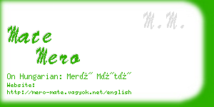 mate mero business card